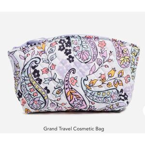 Vera Bradley Grand Travel Cosmetic Bag Maddalena Paisley Soft BRAND NEW